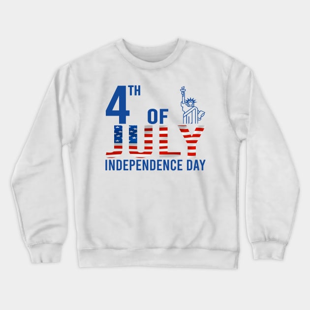 4th of July Independence Day Crewneck Sweatshirt by DragonTees